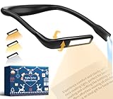 Buch Leselampe Hals LED Buchlampe: 3 Farben Leselampe Bett Stricklampe zum Umhängen, Geschenke für Männer Weihnachten Handarbeitslampe Halslampe Leselicht Buch Nackenlampe für Lesen Stricken Häkeln