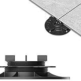 10x LANGFIT® Stelzlager 'M' für Terrassenplatten – Stufenlos höhenverstellbar von 18 bis 36mm – Fugenkreuz 3mm – Flexibles Adaptersystem – Made in Germany – MS-SL18-036-FK