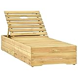 Holamys Sonnenliege aus grün imprägniertem Kiefernholz, verstellbar, für Garten, Terrasse und Poolbereich, komfortabler Outdoor Lounge Chair für entspannte Stunden im Freien
