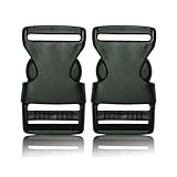 BOB-KRAFT - 2 x 30mm Steckschnalle, Steckverschluss, Kunststoff Klickverschluss, Klippverschluss, Steckschnalle für Beckengurt, Ersatzschnalle für Rucksack, 2 Stück, MADE IN EU