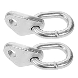 GLEAVI 2 Stück Motorhebeöse Heben schwer hängend Unterstützung Pflicht Motorhebevorrichtung Motorhebeband Motorhebegurt Motorhebesystem Motorlift Hebering legierter Stahl Silver