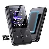 Gueray MP3 Player Bluetooth mit Clip 64GB MP3 Player mit Lautsprecher Unterstützt FM-Radio Rekorder Alarm Video E-Book Bilder TF-Karte bis zu 128GB