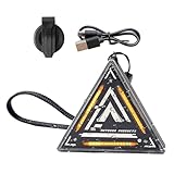 Triangle Light – Blinklicht, wiederaufladbar, Küchenlampe LED im dreieckigen Design, 3 Modi von wasserdichten magnetischen Warnleuchten | für Camping bei Nacht