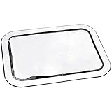 CHG Schlemmerplatte 42x31 cm mit Schutzfolie beschichtet, Edelstahl, Silber, 42 x 31 x 2 cm