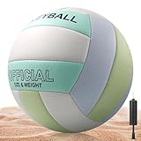 Volleyball: Offizielle Größe 5, Volleyball-Set Mit Aufblasgerät weiche PU-Volleybälle, Volleyball für drinnen und draußen Sporttraining, Strand-Sandspiel, Spielen für Teenager, Erwachsene, Anfänger