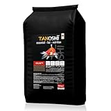 Tanoshi Koifutter - Color Plus - 3mm 13,5 kg | Schwimmendes Hauptfutter für Intensive Farbentwicklung Dank Spirulina mit natürlichem Astaxanthin | ab 10°C