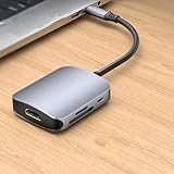 Diyeeni 5Gbit / S USB C Hub, USBC -Splitter mit 4K 30Hz HDMI, 2*USB 2.0 und 100W PD -Port, SD- und TF -Kartenleser, Fast -Transfer -Typ -C -Multiport -Adapter für Siege für OS X für