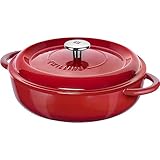 Zwilling Schmortopf aus Gusseisen - Schmorpfanne Schmortopf Schmorpfanne Dutch Oven Schmorpfanne für alle Herdarten einschließlich Induktion | Mehrzwecktopf mit Deckel | Cocette | Flache Auflaufform |