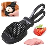 TECHEEL Eierschneider Testsieger Eierteiler Schneiddrähte Eierstecher Eipicker Eierköpfer Testsieger Egg Schneider Egg Slicer Erdbeerschneider für Eier Erdbeeren Kiwi Käse