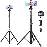 Victiv Handy Stativ Ständer, 172cm Smartphone Stative, Tripod für iPhone, Handystativhalter mit Fernauslöser, Selfie Stick Handystativ for Samsung Huawei Xiaomi Canon Webcam Kamera