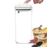 Generisch Kaffeebohnenbehälter, Vakuumkaffeebehälter | Lebensmittelspeicher Vakuumbehälter,Manueller Versiegelung, stapelbarer Spender, Küchenlagerglas, Pantry -Organisation für Snack