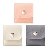 Kleine Reiseschmucktasche, 3pcs Reiseschmuckkästchen Klein, Reise Schmuckkästchen, Schmucktasche Für Reisen, Schmuckaufbewahrung Reise, Schmuck Organizer, Schmuckrolle Mit Samt Ausgekleidete Fächer