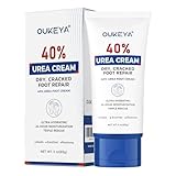 OUKEYA Urea-Creme 40 Prozent für Fuß und Hände, Urea Cream Fuß, Fußcreme, Fußbalsam, Harnstoffcreme für Trockene, Rissige Füße, Anti Hornhaut, Urea-Lotion für Hände, Fersen, Ellenbogen, Leicht Tragen