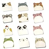 YPYMOD 12 Packungen Kinder Haftnotizen, Cartoon Niedliche Haftnotizen, Selbstklebende Notizblöcke für Schüler, ideal für Büro, Kinder, Studenten, Kindergeburtstagsgeschenk (6cm*5,5cm,12 * 30 Blätter)