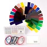 SiGi SG201 20 Farben 20 Stück Kamerablitz Speedlite Beleuchtung Farbgel Filter Kit Kombination Kits für Kamerablitzlicht Stroboskoplicht Farbkorrekturfilter Farbgele für Speedlights