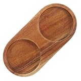 VALICLUD Holztablett Pfeffermühlenhalter Multifunktionaler Pfefferständer Salzhalter Küchenzubehör Stabil Rutschfest Geeignet für Gewürzflaschen und Mühlen