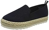 Tom Tailor Damen 1196901 Flacher Slipper, Navy, 41 EU