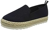 Tom Tailor Damen 1196901 Flacher Slipper, Navy, 40 EU