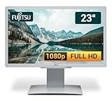 Fujitsu Display B23T-7 LED 23 Zoll Business Computer Monitor, Desktop Gaming Monitor, Full HD (VGA - DisplayPort - DVI - Lautsprecher - USB-HUB - VESA), PC Bildschirm, weiß (Generalüberholt)