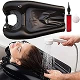 Aufblasbare Waschbecken,Mobiles Waschbecken Haare Waschen,Haarwaschbecken für Bettlägerige,Tragbares Haarwaschbecken Aufblasbares für Behinderte Ältere Menschen Patientin Schwangerschaft