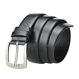 ROMISBABA Verstellbarer Herrengürtel Eleganter Jeansgürtel für Männer Vielseitig Kombinierbar für Alltag und Besondere Anlässe Schwarze Schnalle