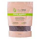 GreatVita Chia Samen 1kg – Naturbelassen, reich an Omega-3 & Ballaststoffen | Ideal für Smoothies, Joghurt, Salate, Backen, Chia-Pudding & Brei