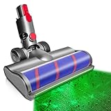 Shepanyi LED Bürste Zubehör kompatibel für Dyson V7/V8/V10/V11/V15 Staubsauger, Weiche Flaumbürste mit Staubdetektionsfunktion, Bodendüse Ersatzteile, Optimiert für Harte Böden