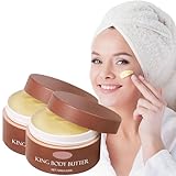 King Body Butter, King Organic Cologne Body Butter, Crowned Skin Body Butter, Bio-Körperbutter, Beruhigt die Haut (2PC, A)