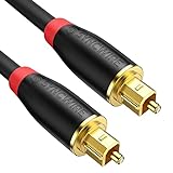 Syncwire Optisches Kabel 1,8m Digital Audiokabel Toslink - [24K Vergoldet, High Fidelity] Digital Audio Kabel für Stereoanlage, Heimkino, Soundbar, TV, Xbox, PS – Schwarz