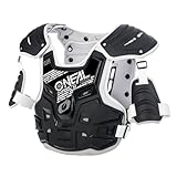 O'NEAL | Brustprotektor | Motocross Enduro | Aus Kunststoff-Spritzguss, Verstellbare Hüftgurte PXR Stone Shield Brustpanzer | Erwachsene | Schwarz Grau | One Size