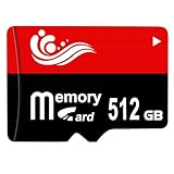 Roowike SD Karte 512GB - Speicherkarte Impermeabile TF Karte Hohes Volumen Speicherkarten 512GB Tragbar SD Card Mini Memory Card für Computer/Kameras/Tablets/Smartphone