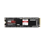 Samsung 990 PRO NVMe M.2 SSD , 1 TB, PCIe 4.0, 7.450 MB/s Lesen, 6.900 MB/s Schreiben, Interne SSD für Gaming und Videobearbeitung, Schwarz, MZ-V9P1T0BW