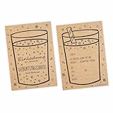 10 Einladungskarten zum Kindergeburtstag Geburtstagssause Kraftpapier inkl. 10 Briefumschlägen Einladung Party Junge Mädchen Kinder OHNE Brausepulver