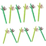 WEKAMOS 12 Stück Teiliges Gelstift mit Feiner Spitze Nachfüllbare Tintenroller für Büro und Schule Ergonomisch Schreibend Zwei Grüntönen für Täglichen Gebrauch