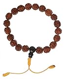 Handmade Mala mit Rudraksha Perlen - Buddhistisches Armband mit 10mm Perlen, Anpassungsfähig, Rudraksha-Samen, Perle, Anpassungsfähig, Rudraksha-Samen, Perle