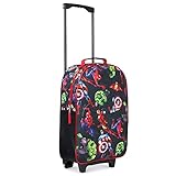 Marvel Kinderkoffer Mädchen Jungen - Spiderman Trolley Handgepäck Faltbar Reisekoffer Kinder Avengers Kabine Tasche für Urlaub Offizielle Fanartikel - 47x30x17cm (Mehrfarbig Avengers)