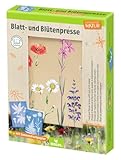 moses. Expedition Natur Blatt- und Blütenpresse mit Sonnendruckpapier, Blumenpresse für Kinder, Pflanzenpresse aus Holz zum Konservieren von Blüten und Blättern, mit 2 Klettverschlussschlaufen