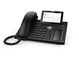 Snom D385 IP Telefon, SIP Tischtelefon Farbe + SmartScreen, 12 SIP-Identitäten, Sensorhakenschalter, Bluetooth, USB, 48 selbstbeschriftende Schlüssel (12 physische), Schwarz, 00004340