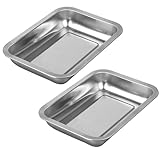 naturlik Auffangschalen XL (2 Stk.) - für naturlik Schneidebrett XL - Ersatz-Auffangschalen Edelstahl