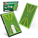 IMAYCC Golfmatte 2-Teilig Austauschbar – Übungsmatte mit Rutschfester Gummibasis für Schlagbahn-Analyse (Swing-Training) – Indoor & Outdoor Golfanfänger, Erwachsene & Kinder