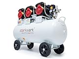 Starkwerk Flüsterkompressor Druckluftkompressor Kompressor 10 Bar 3,3 KW 4,5 PS 230 Volt SW 477/10 Compressor inklusive Druckminderer und Wasserabscheider