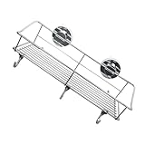 Garneck Saugnapf Aufbewahrungskorb Edelstahl mit Haken Selbstklebendes Bohrfreies Duschregal für Bad und Küche Wasserabweisend Selbstentwässernd Organizer für Shampoo und Seife