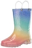 Western Chief Unisex-Kinder wasserdichte Regenstiefel, die jeden Schritt beleuchten Gummistiefel, Glitzerndes Metallic