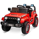 Elektroauto für Kinder 12V, Kinderauto Mit 2,4G-Fernbedienung, Elektroauto Mit Bluetooth, Musik, Hupe Und Scheinwerfer, 3-6,5 Km/h, Kinderfahrzeug Elektrisch für Kinder Von 3-8 Jahren