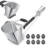 MINENICE Zementmörtel Putzpistole, 4 Jet Hopper Trichterpistole Spritzpistole Verputzmaschine Verputzpistole Spritzgerät Wandmalerei Tool mit 8 zusätzlichen Metalldüsen für Wände Decken DIY