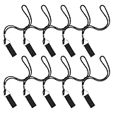 Healeved 10 Stück Trekkingstock Handschlaufen Elastisch mit Anti Verlust Funktion Langlebige Ersatz Handgelenkschlaufe für Wanderstöcke und Gehstockgriffe Outdoor Wanderzubehör