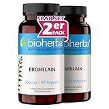 Bromelain Kapseln – 200 Stück mit 350 mg Tagesdosis Ananasenzym in Kapselform von BIOHERBA PZN 19642698