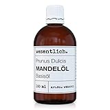Mandelöl 100ml - 100% reines Basisöl von wesentlich. - natürliche Pflege für Haut und Haar