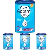 Aptamil HA 2 – Anschlussnahrung nach dem 6. Monat, Mit Omega 3 & 6, DHA, ARA & ALA, Nur Laktose, Ohne Palmöl, Babynahrung, Milchpulver, 1x 800g (Packung mit 4)