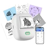 ORGSTA S002 etikettendrucker selbstklebend etikettiergerät Bluetooth 300 DPI etikettiermaschinen beschriftungsgerät ettikettiergeraet Label Printer Sticker Maker Weihnachten